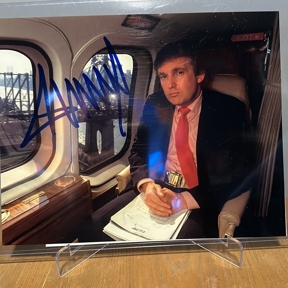 Autographed photo of the 45th and possibly 47th President Donald J Trump. 8x10
